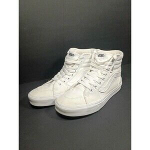 VANS 'Sk8-Hi' Womens Shoes Size 8 True White High Top Sneakers Skate Solid